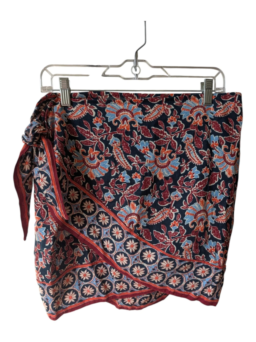 Zara Floral Wrap Mini Skirt-size XL