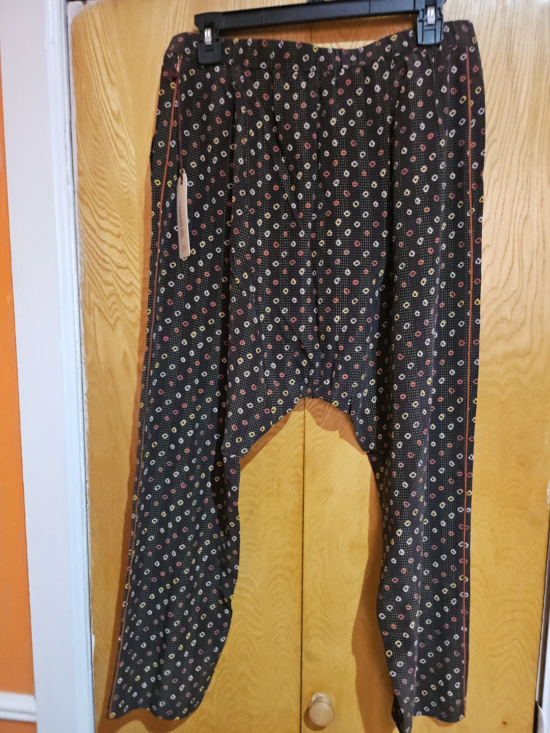 La Bohème Shaboi Dot Print Pants Medium Black - photo 4