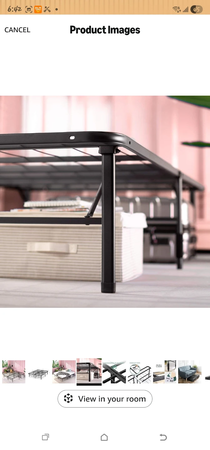 Zinus Black Metal Queen Bed Frame - photo 3