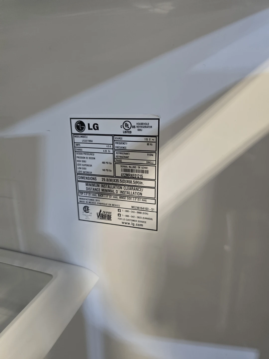 LG French Door Refrigerator - photo 4