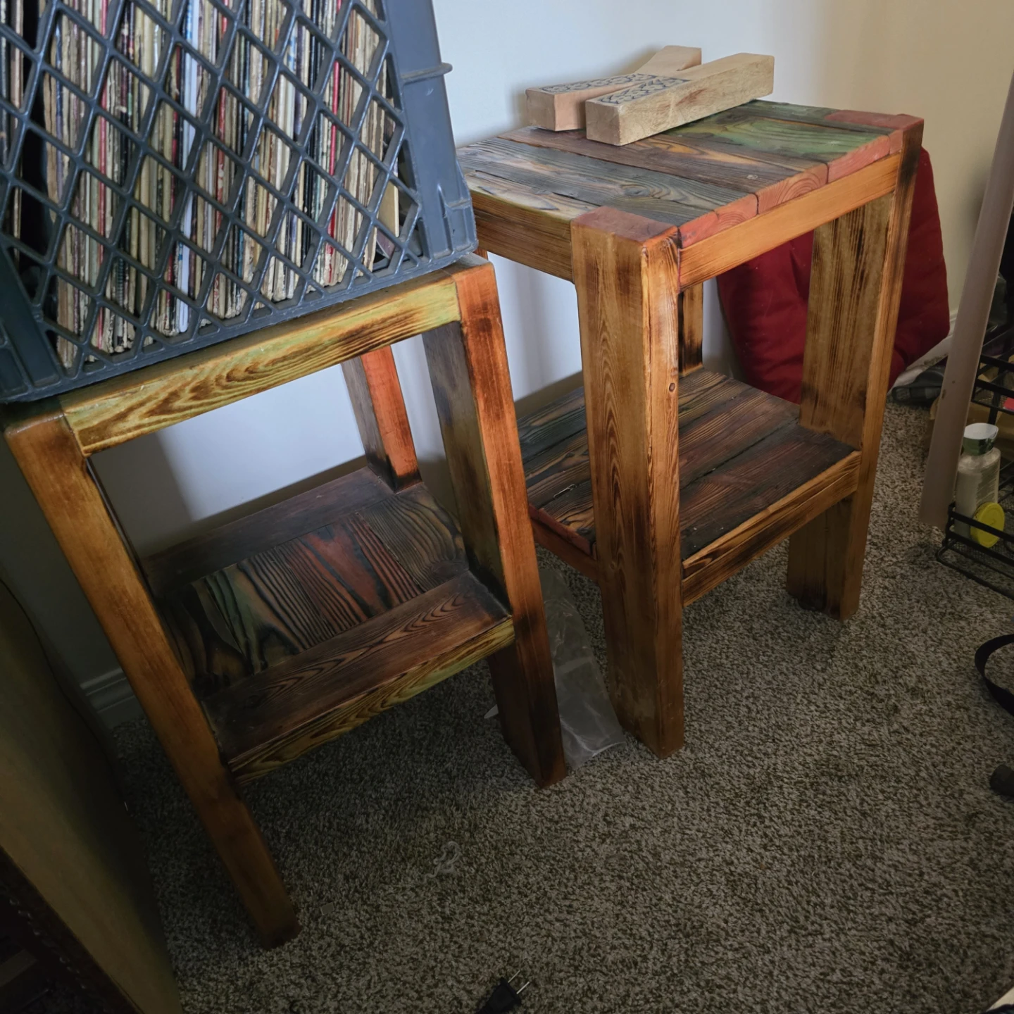 Handmade Wooden End Table