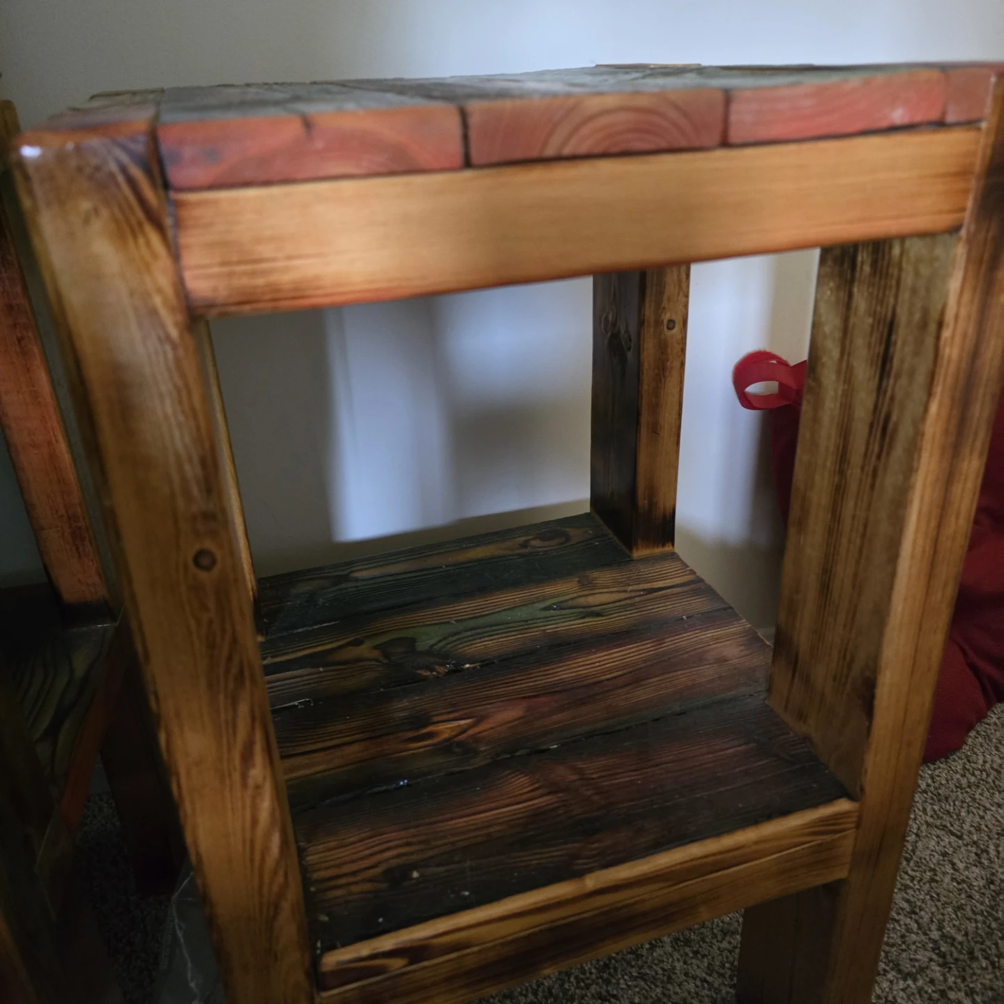Handmade Wooden End Table - photo 3