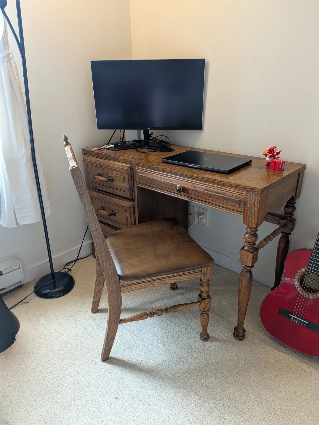 Wooden Desk and Chair Set