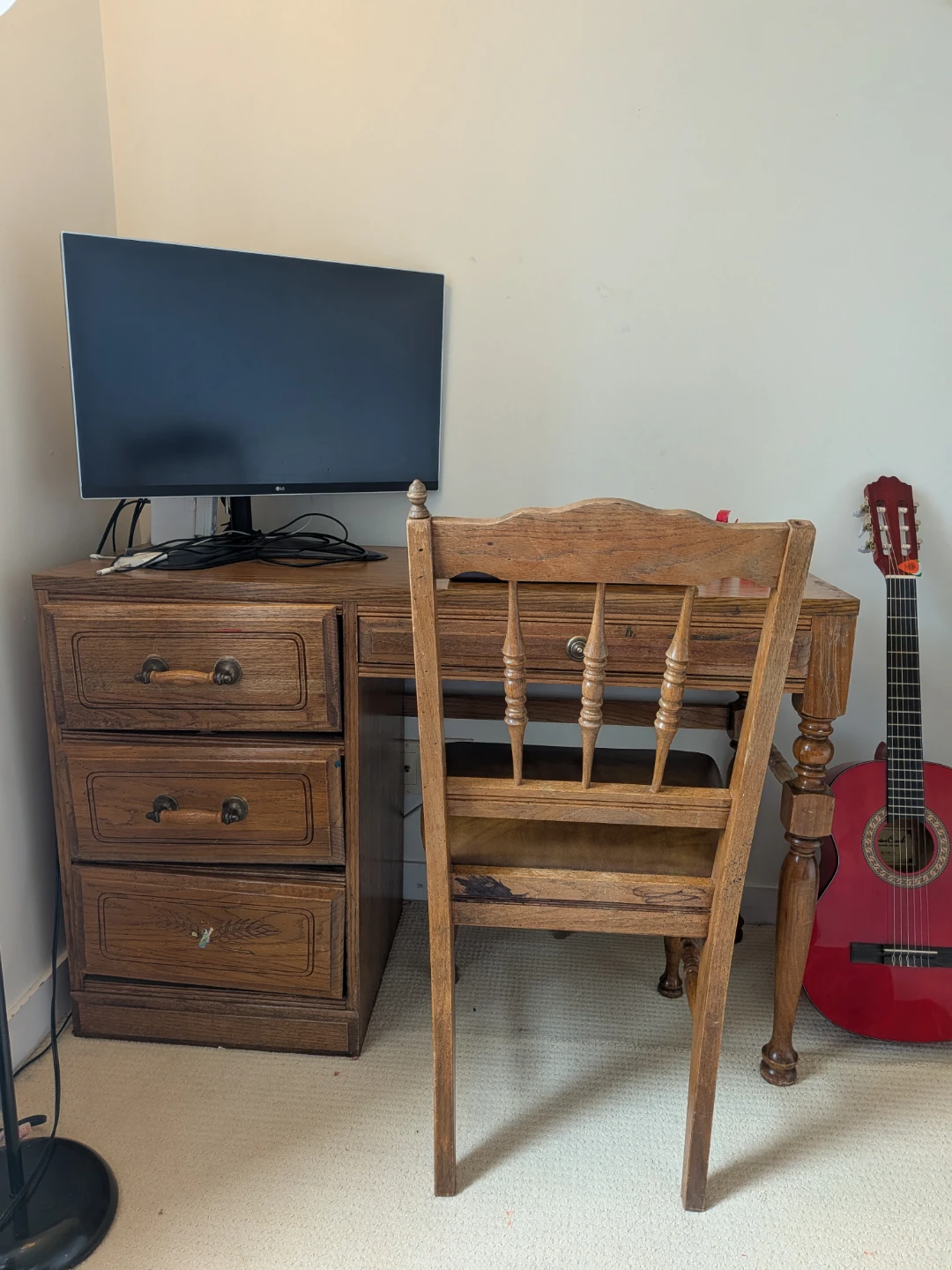 Wooden Desk and Chair Set - photo 2