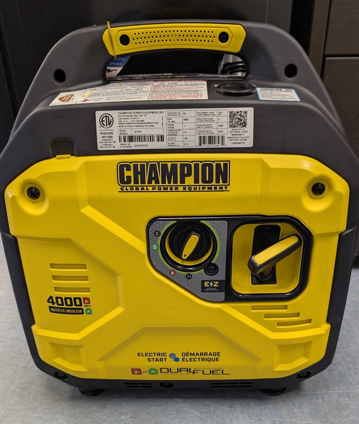Champion 4000 Watts Dual Fuel Inverter Generator
