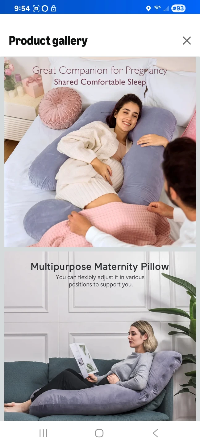 Momcozy U Shaped Full Body Pregnancy Pillow - Grey - photo 4