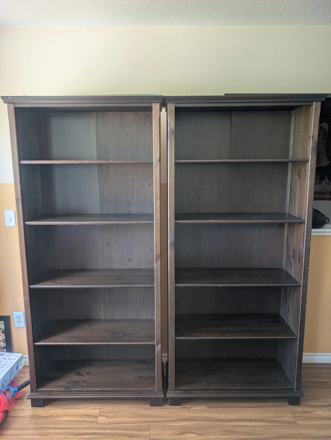 Dark Wood Bookshelves (Set of 2)