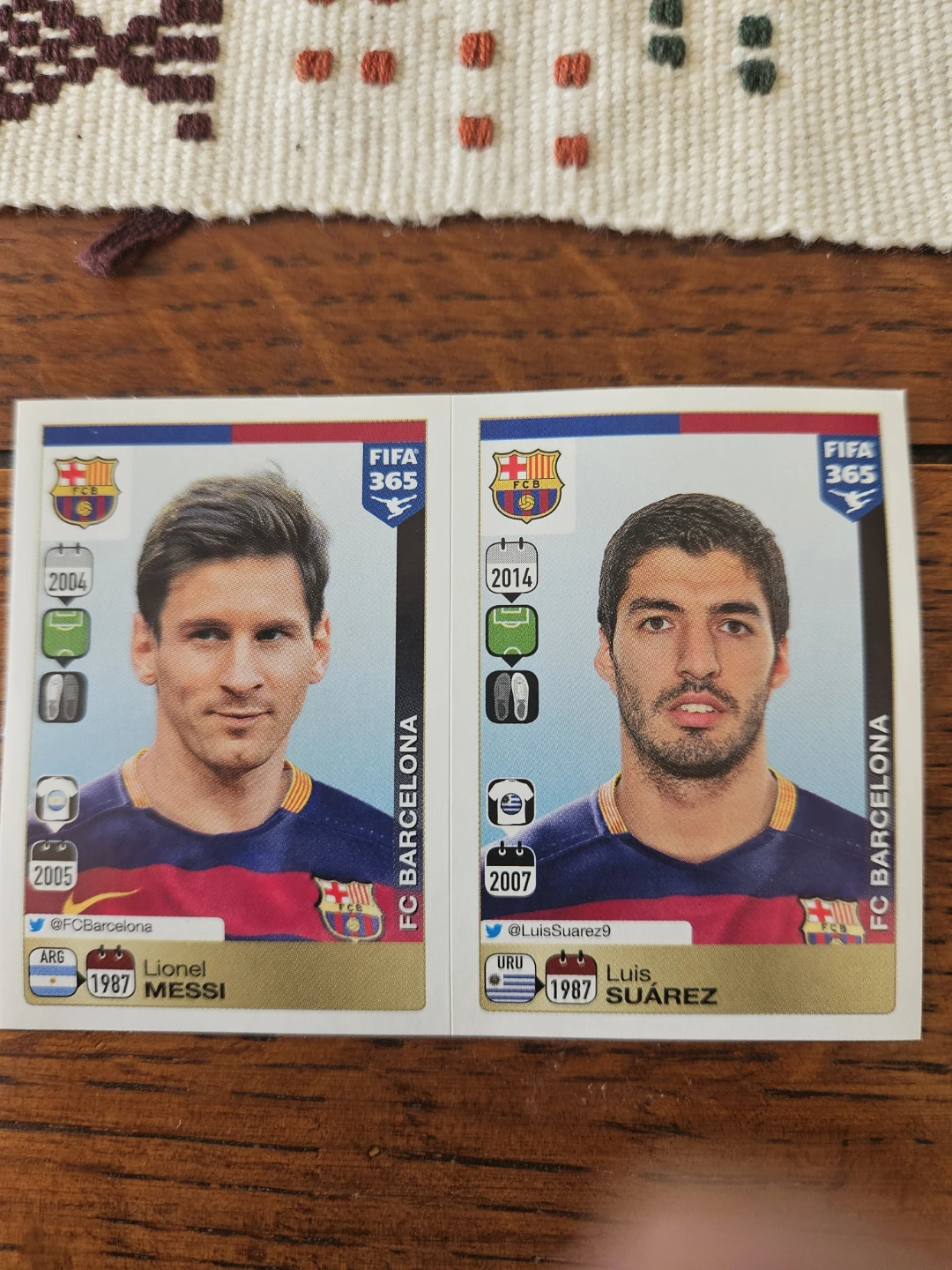 Panini FIFA 365 Soccer Stickers - Lionel Messi & Luis Suárez