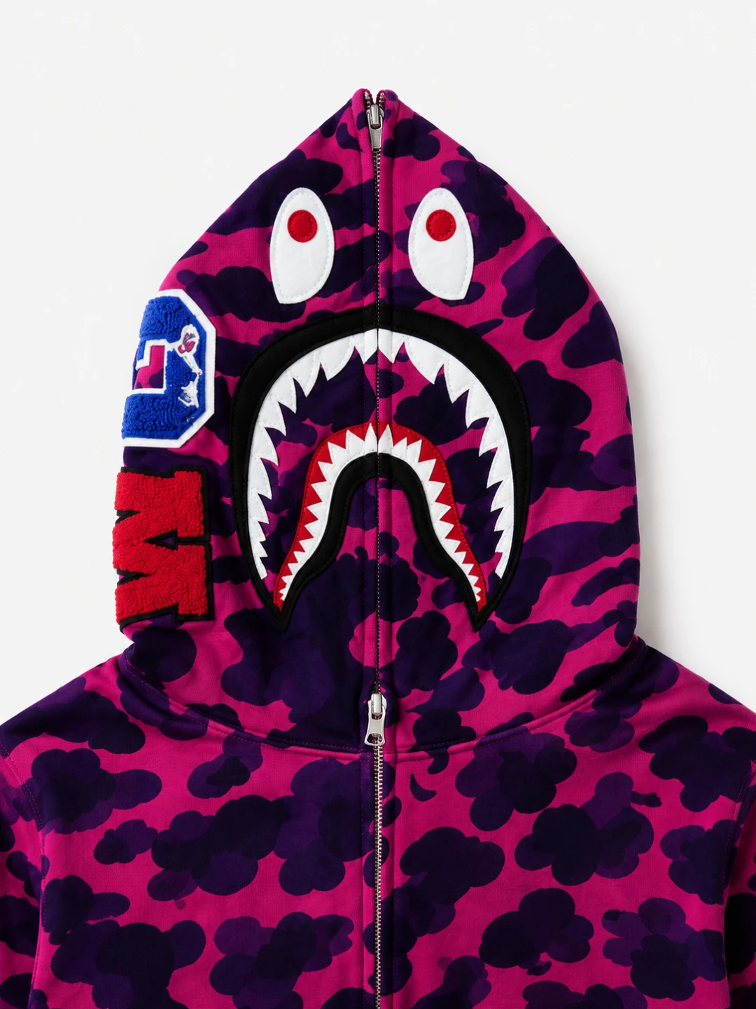 BAPE Shark Full Zip Hoodie Pink Camo - photo 2