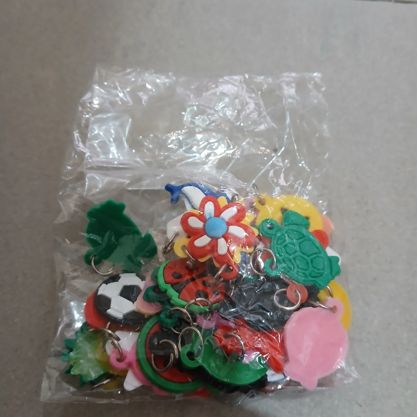 ⚽ Assorted Cute Charms Keychain Set - photo 2