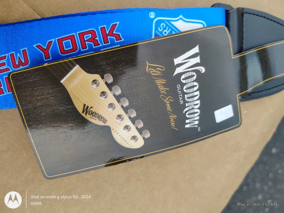 Woodrow New York Rangers Guitar Strap