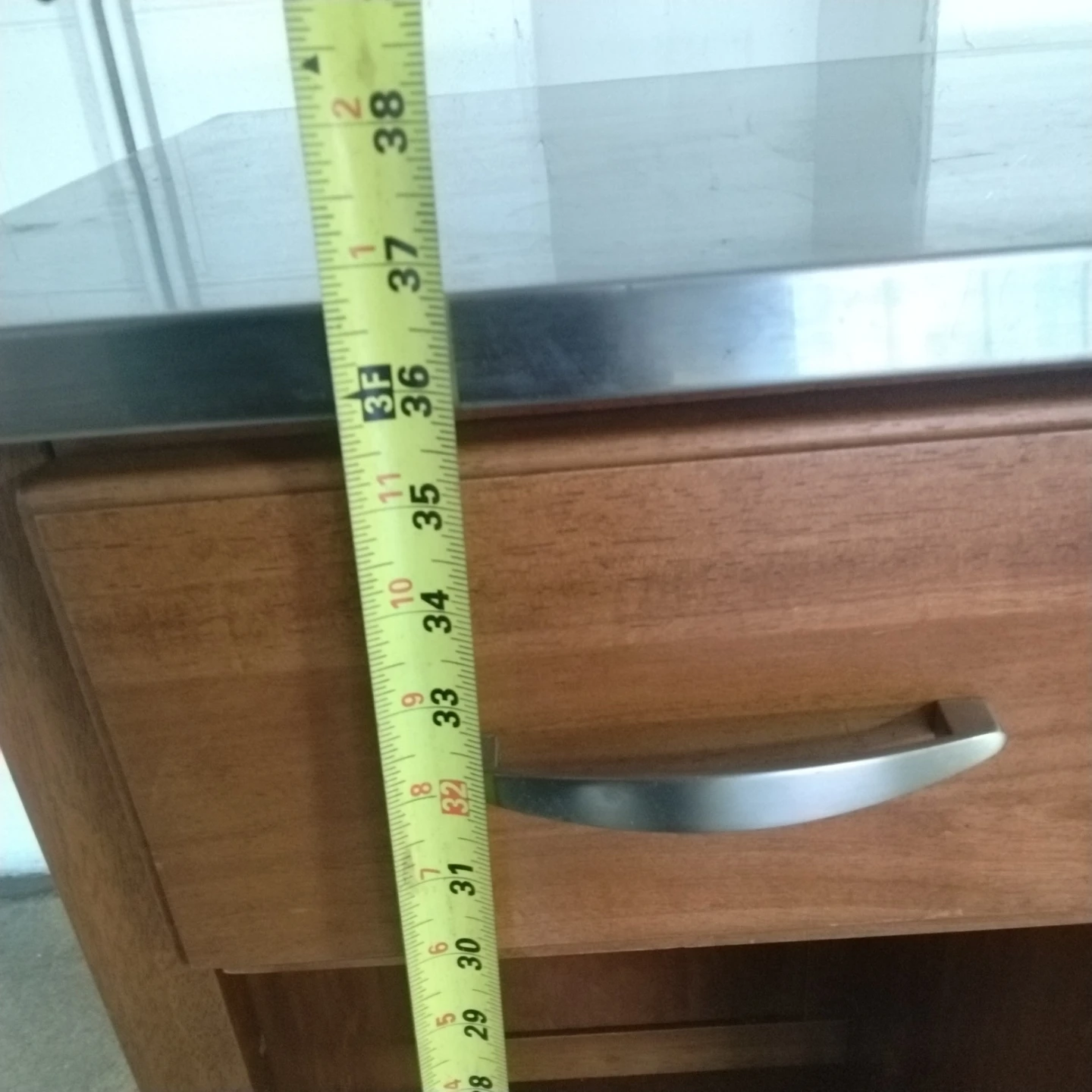 Kitchen cabinet with stainless steel top - photo 2