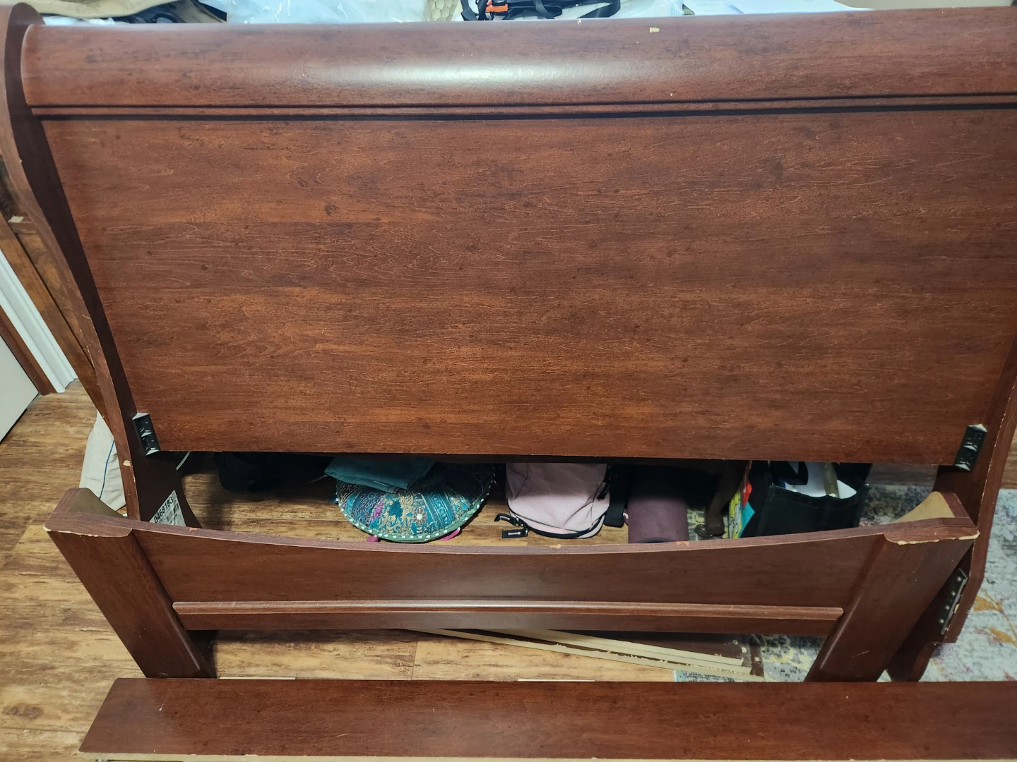 Wooden Sleigh Bed Frame full - photo 2