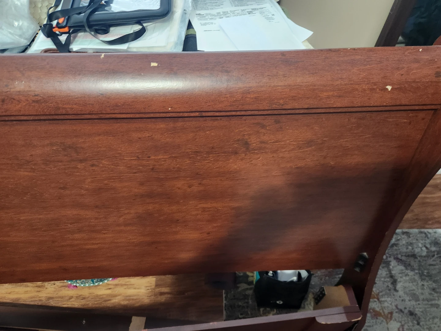 Wooden Sleigh Bed Frame full - photo 3