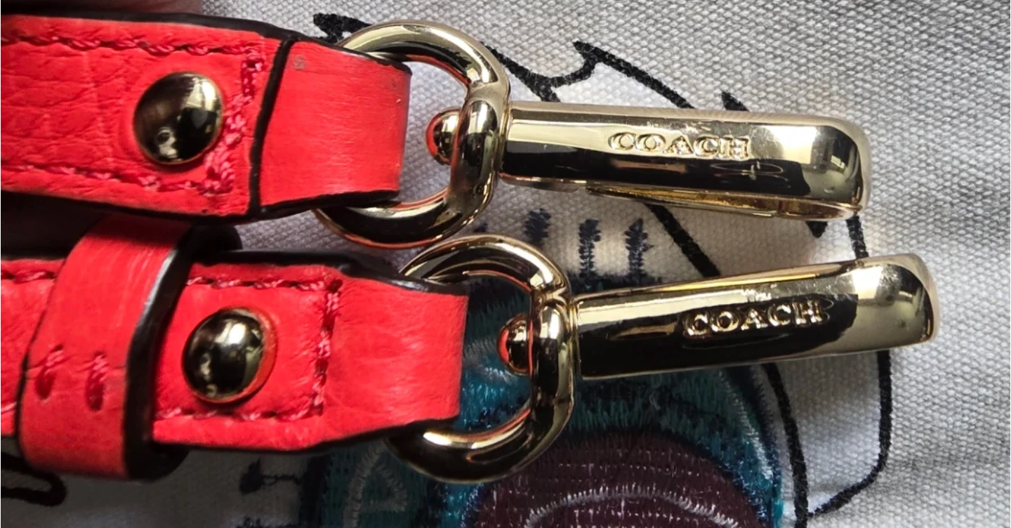Coach Red Orange Leather Crossbody Strap - photo 2