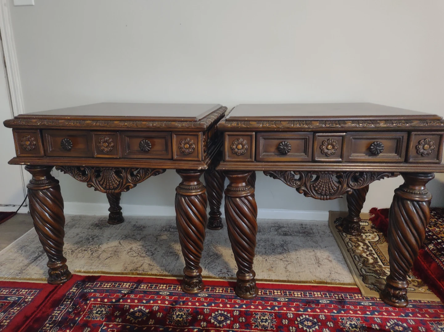 2 Tables By Ashley Furniture All Wood - photo 2