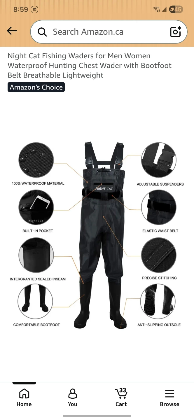 Night Cat Fishing Waders - Men Women Waterproof Chest Wader - photo 5