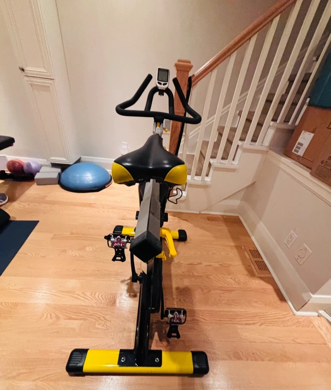 Energetics Spin Bike – Black & Yellow Home Gym Exercise Bike - photo 2