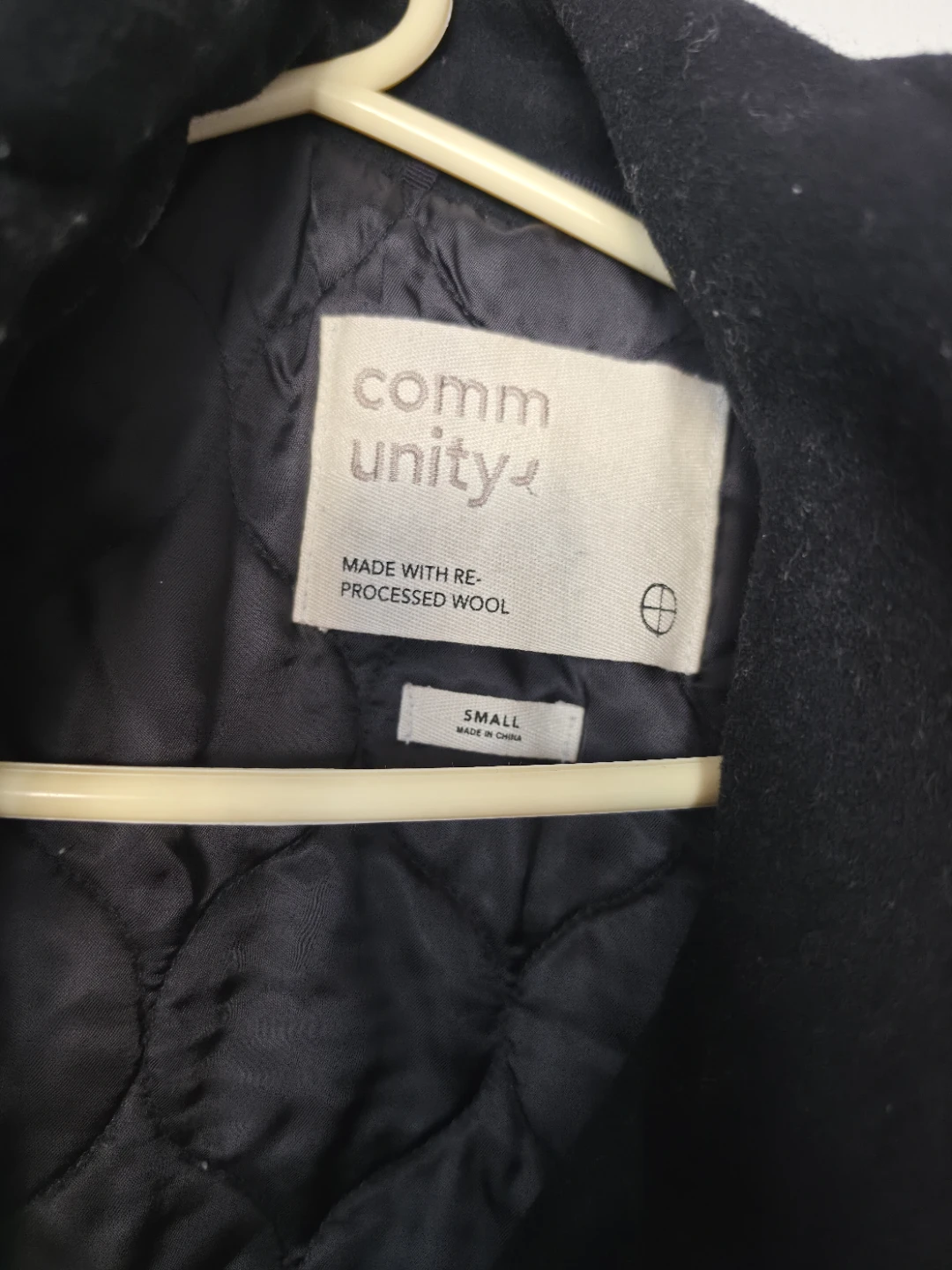 Community Wool Coat - Black, Size Small - photo 2