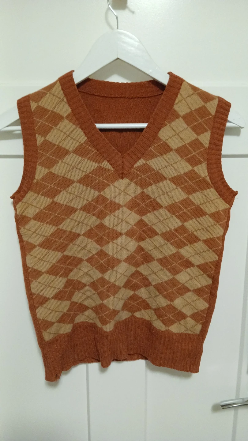 Argyle Knit Sweater Vest