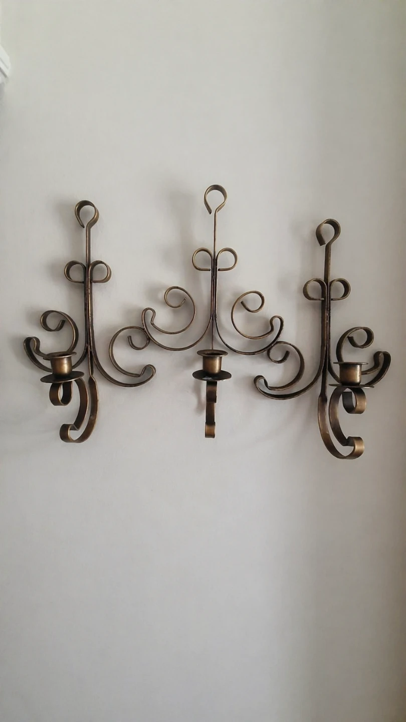 Vintage Ornate Wall Sconce Candle Holder