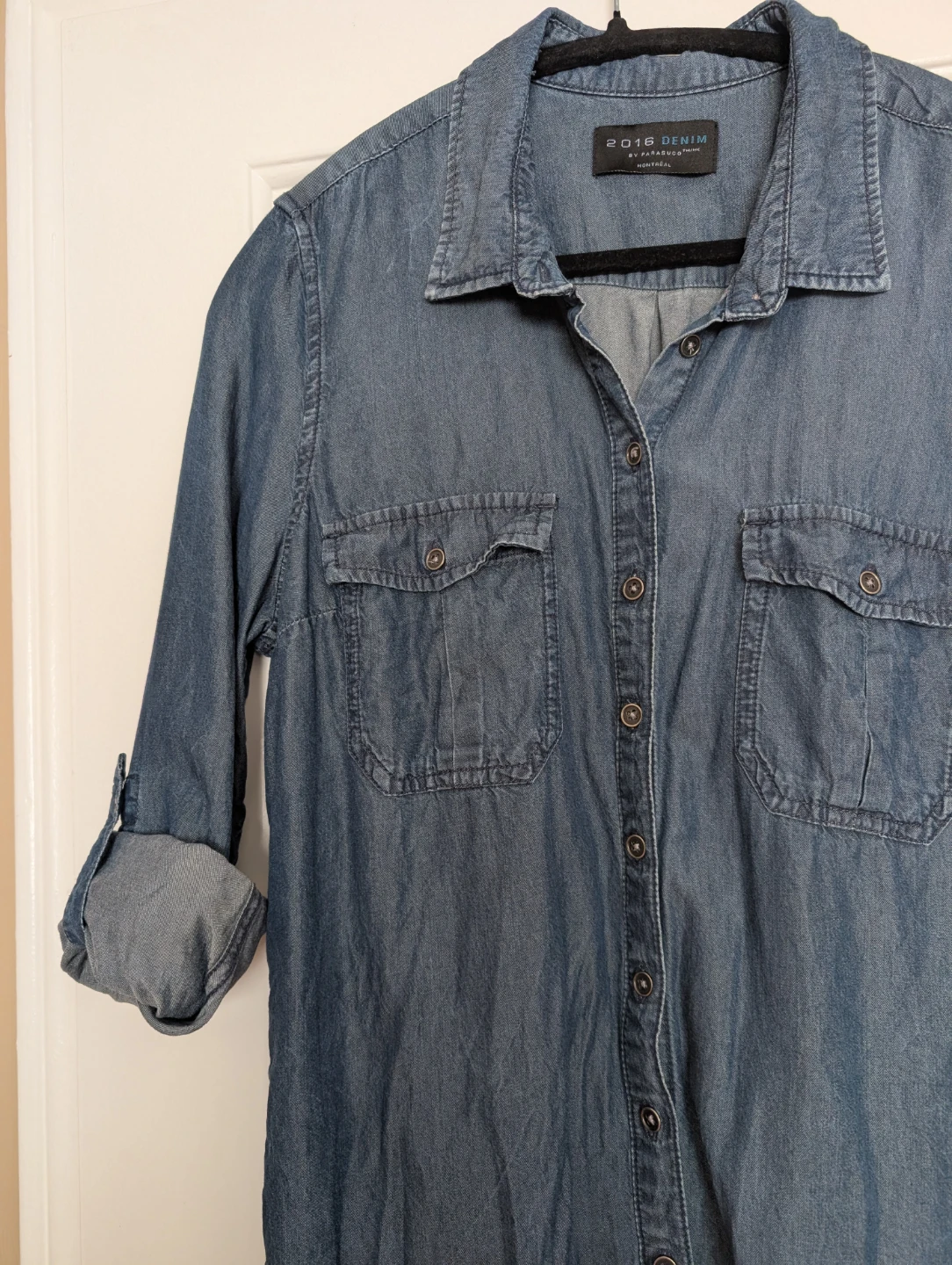 Denim Shirt Dress - photo 4