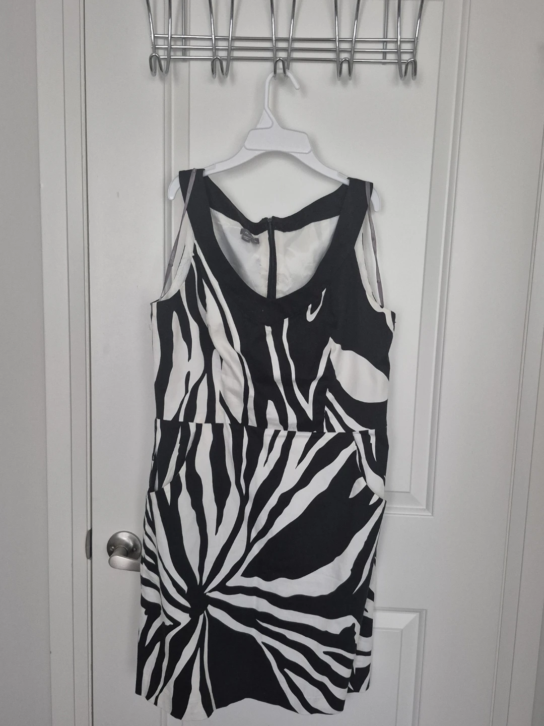 Black and White Zebra Print Cocktail  Dress