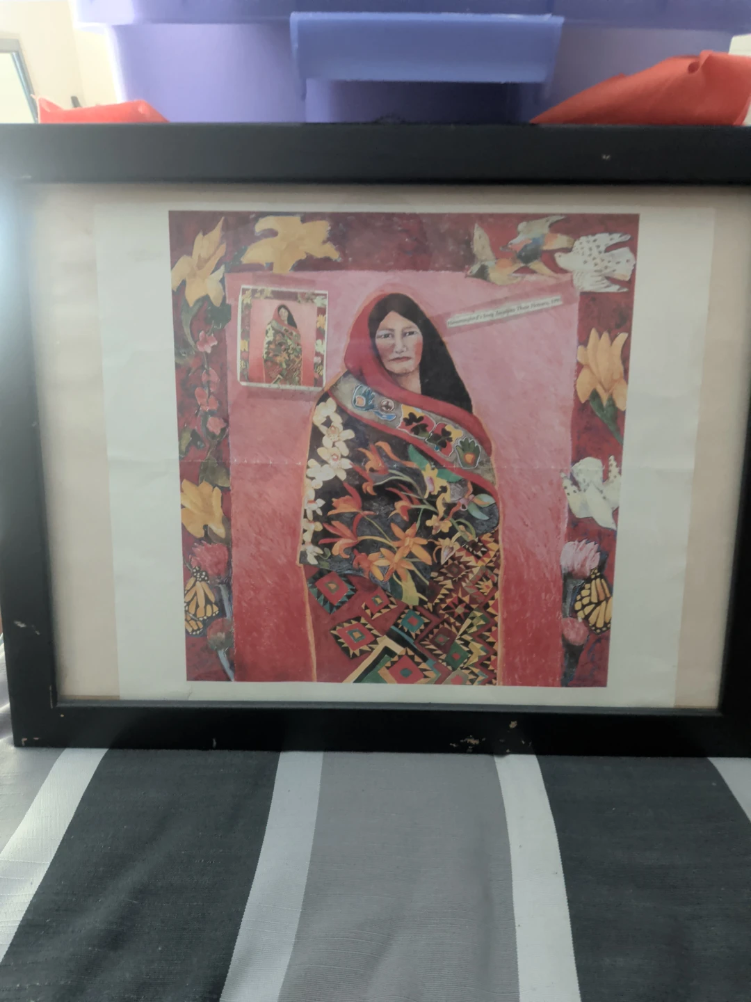 Framed Art Print handmade Indian art