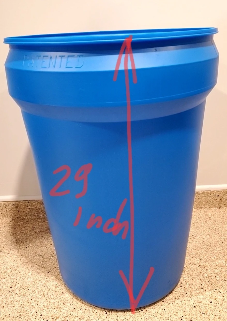 Blue Plastic Drum with Lid food grade. - photo 2