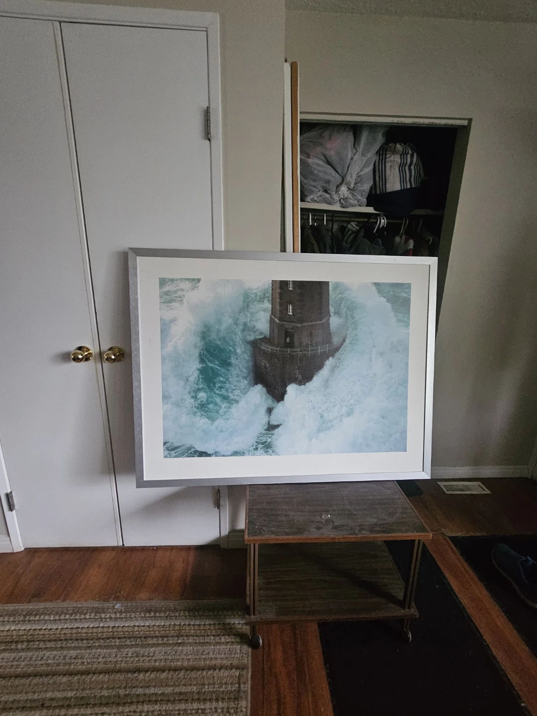 Framed Artwork - Lighthouse in Stormy Seas