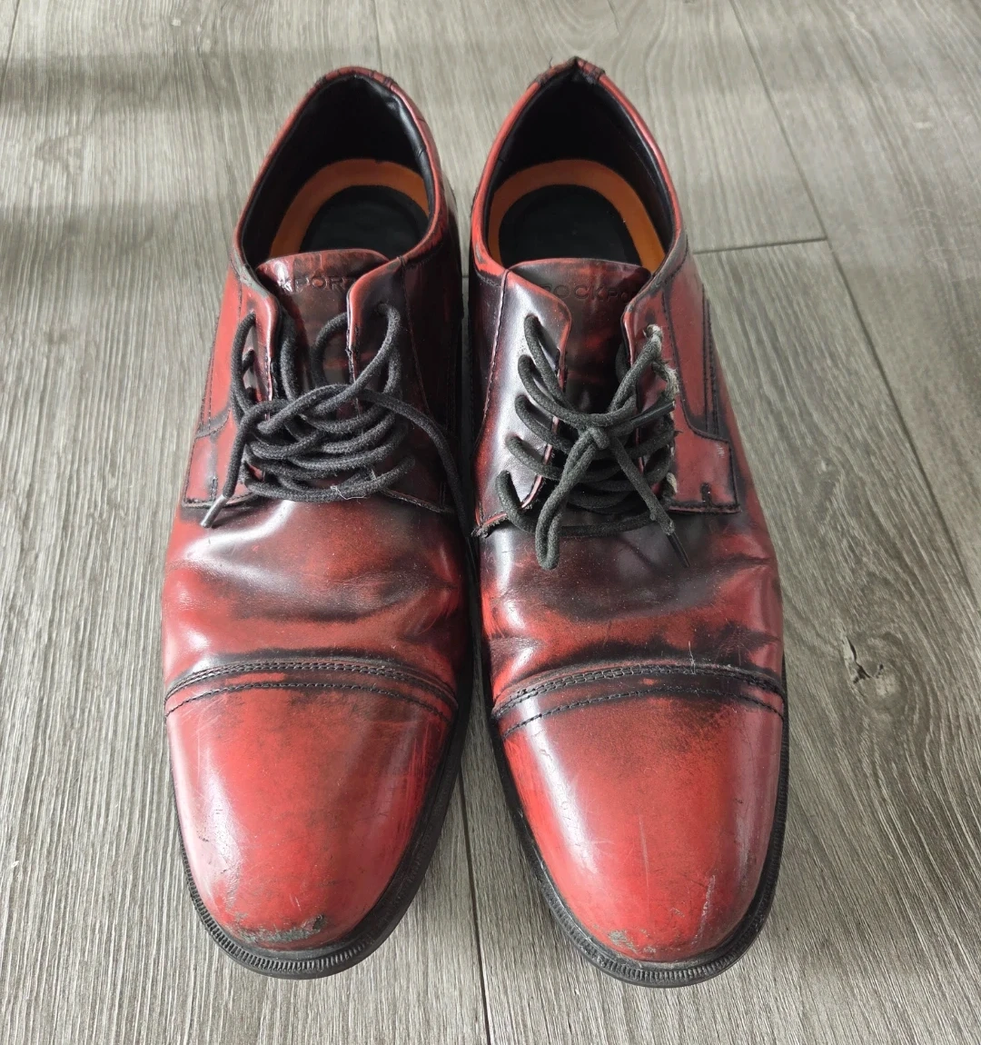 Rockport Men's Red Leather Dress Shoes