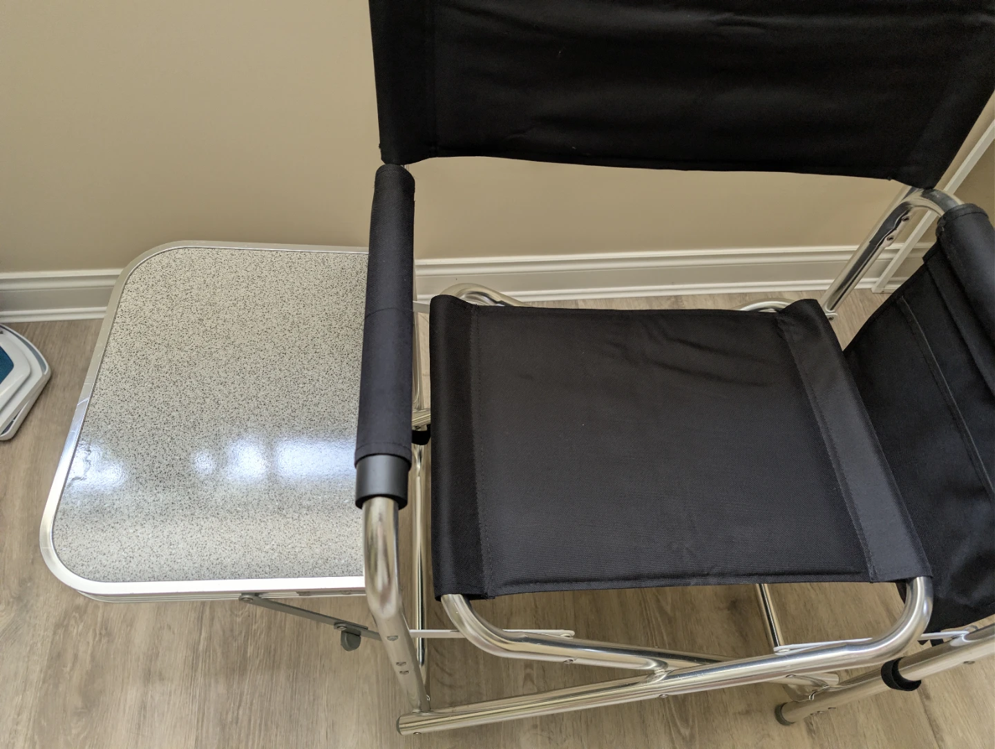 Black Director's Chair with Side Table - photo 3