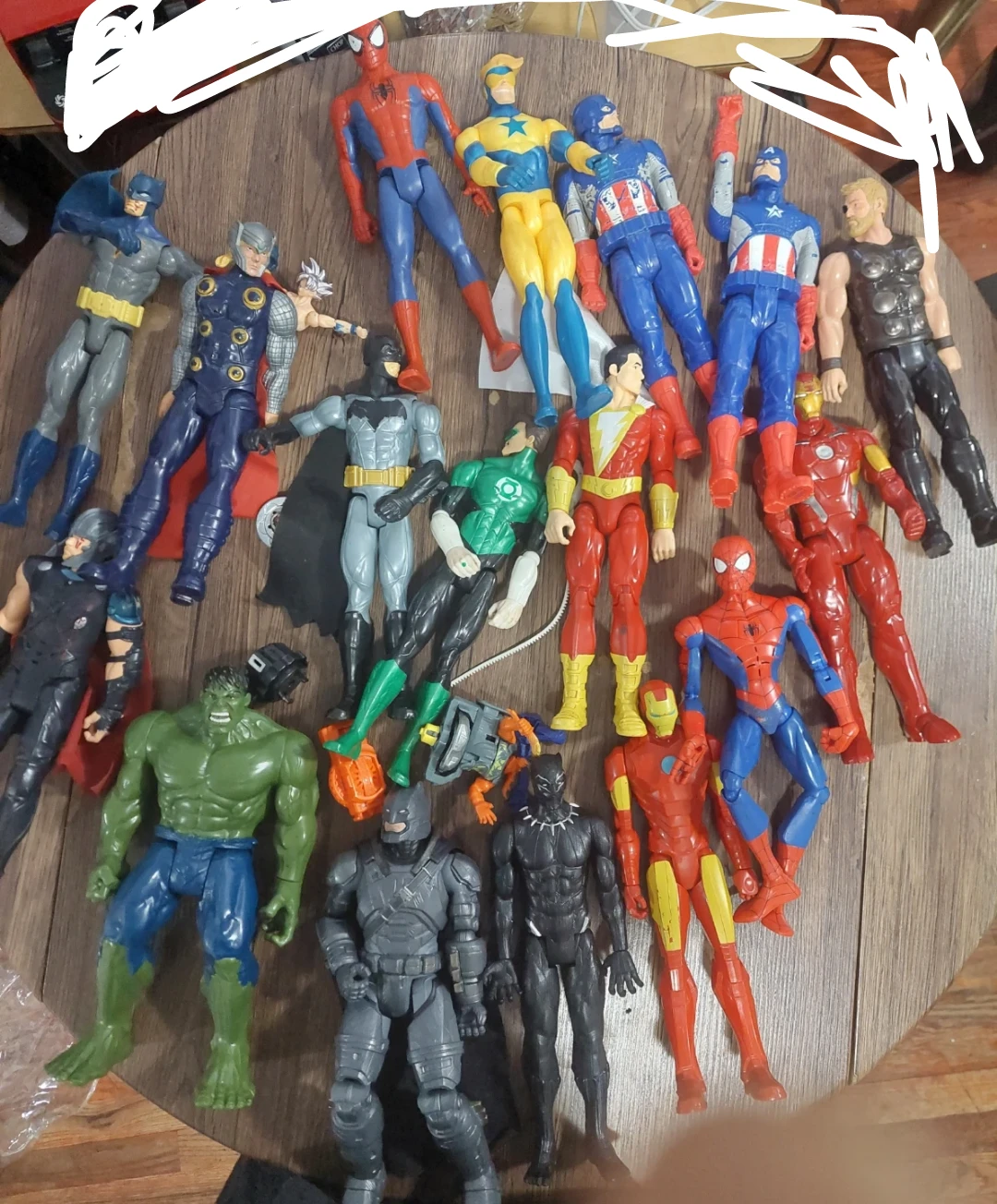 Collection of Superhero Action Figures