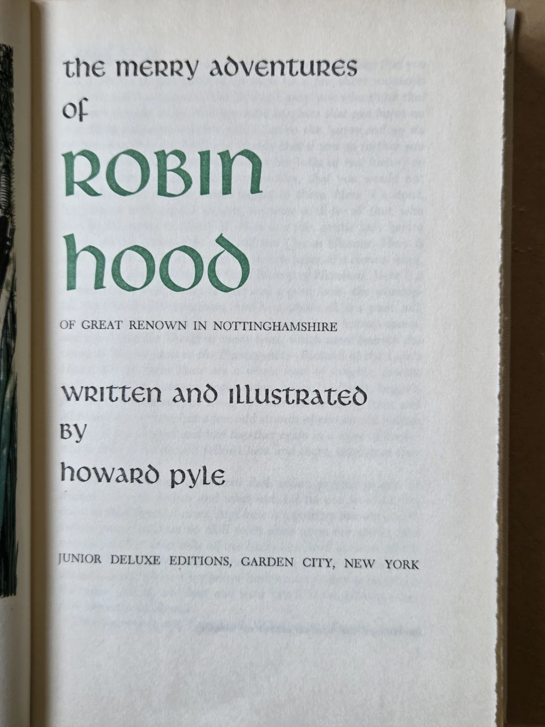Vintage 1955 Robin Hood Book - Junior Deluxe Edition - photo 2