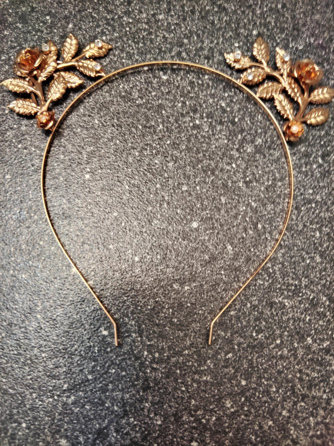 Gold Rose Leaf Headband