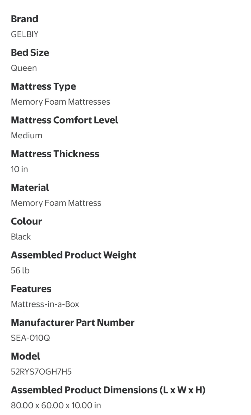 Queen Gelbiy Memory Foam Mattress - photo 5