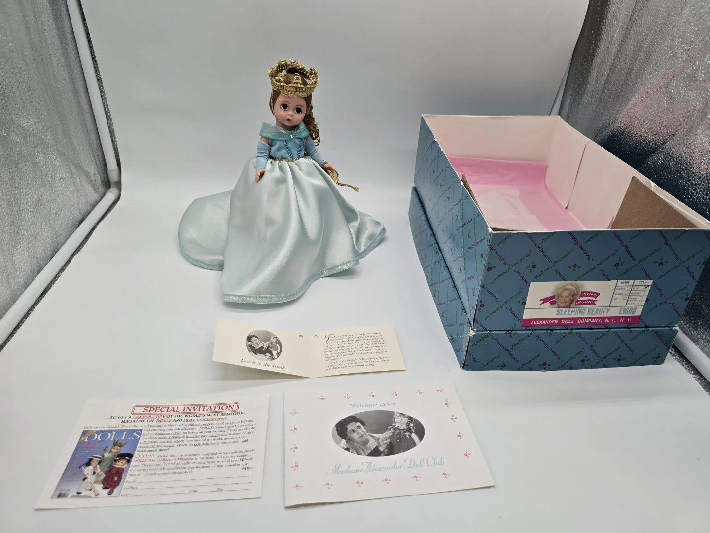 Madame Alexander 8-inch Sleeping Beauty Doll (missing wheel)