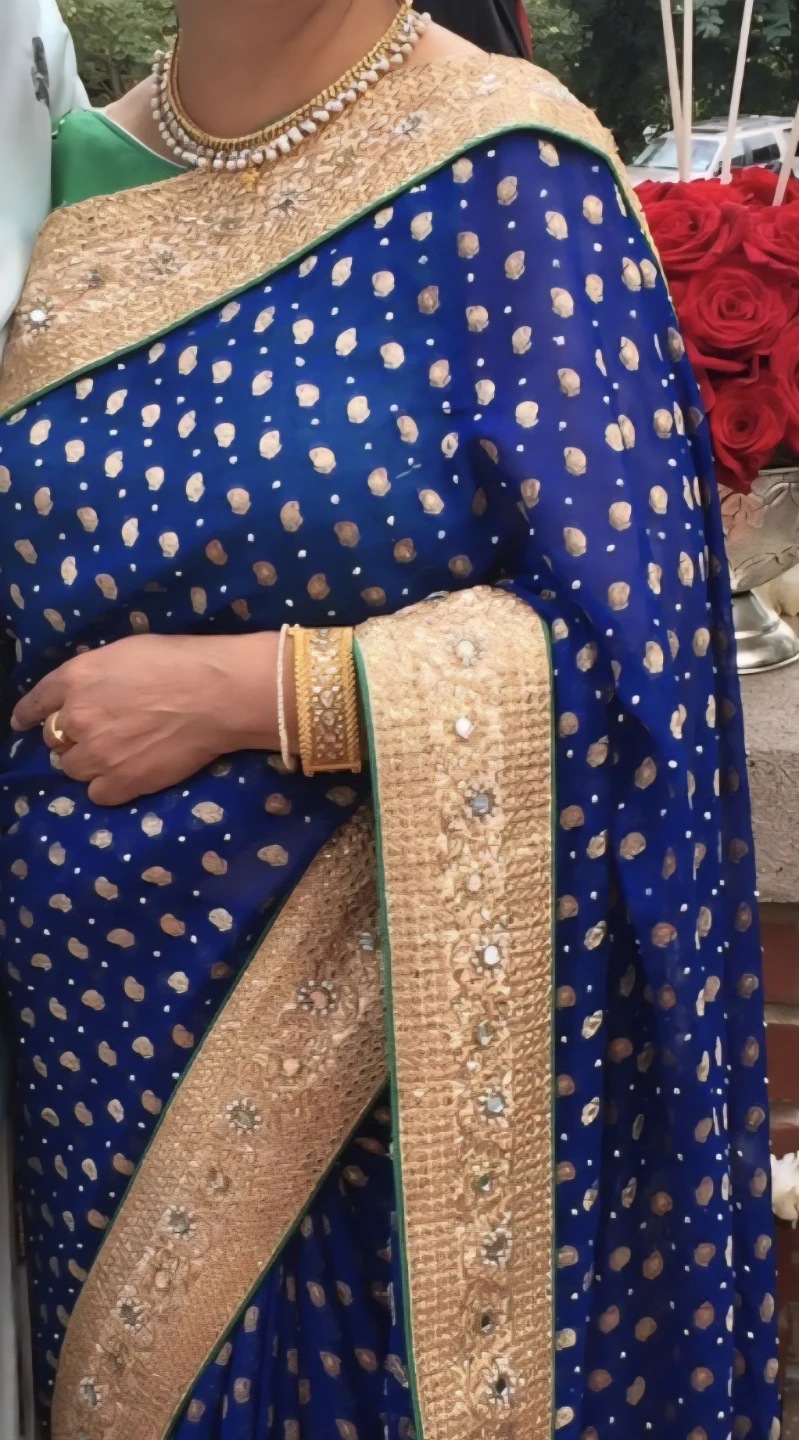 Green Blouse and Saree