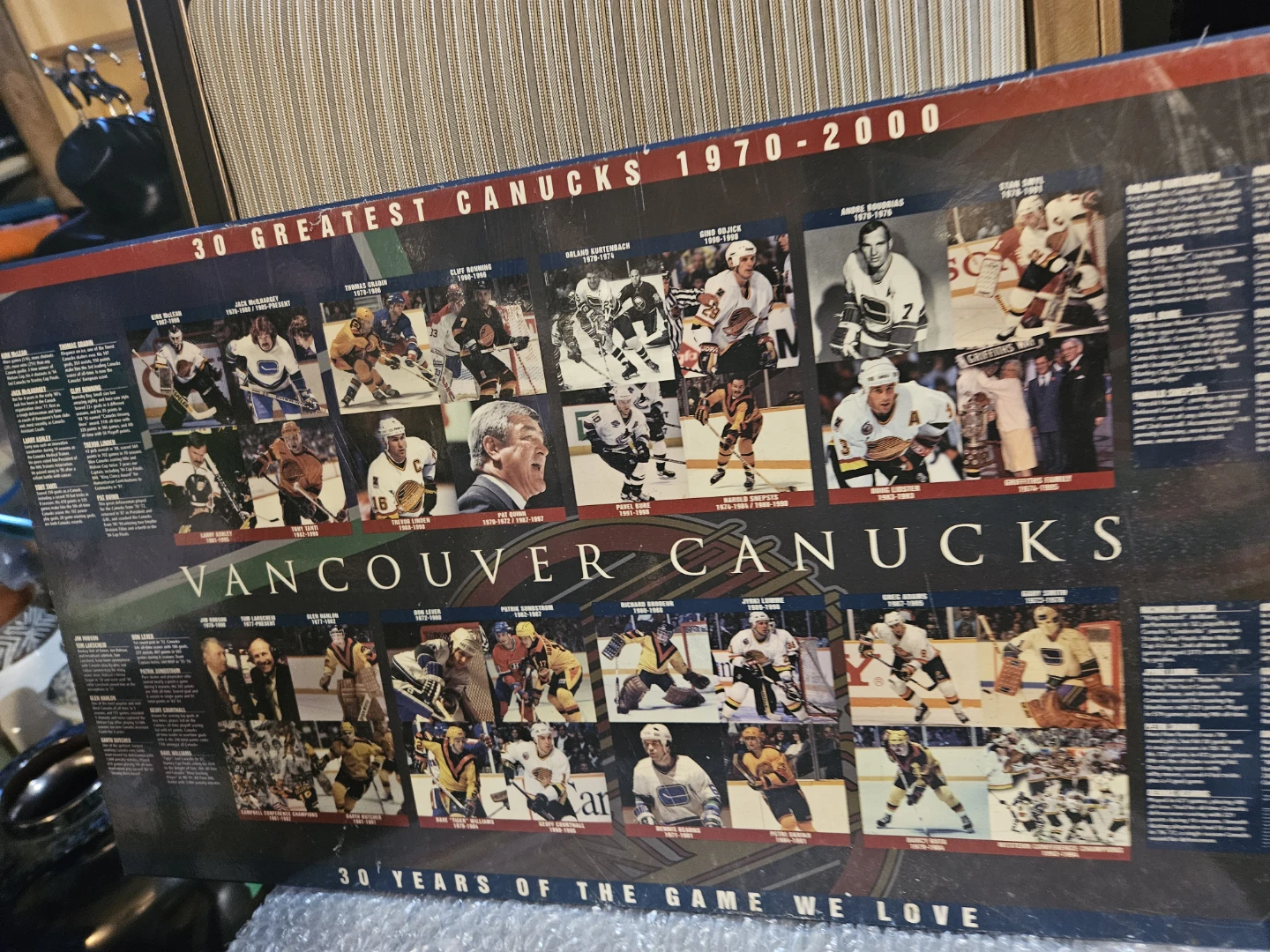 Vancouver Canucks 30 Greatest Players 1970-2000 Poster - photo 3
