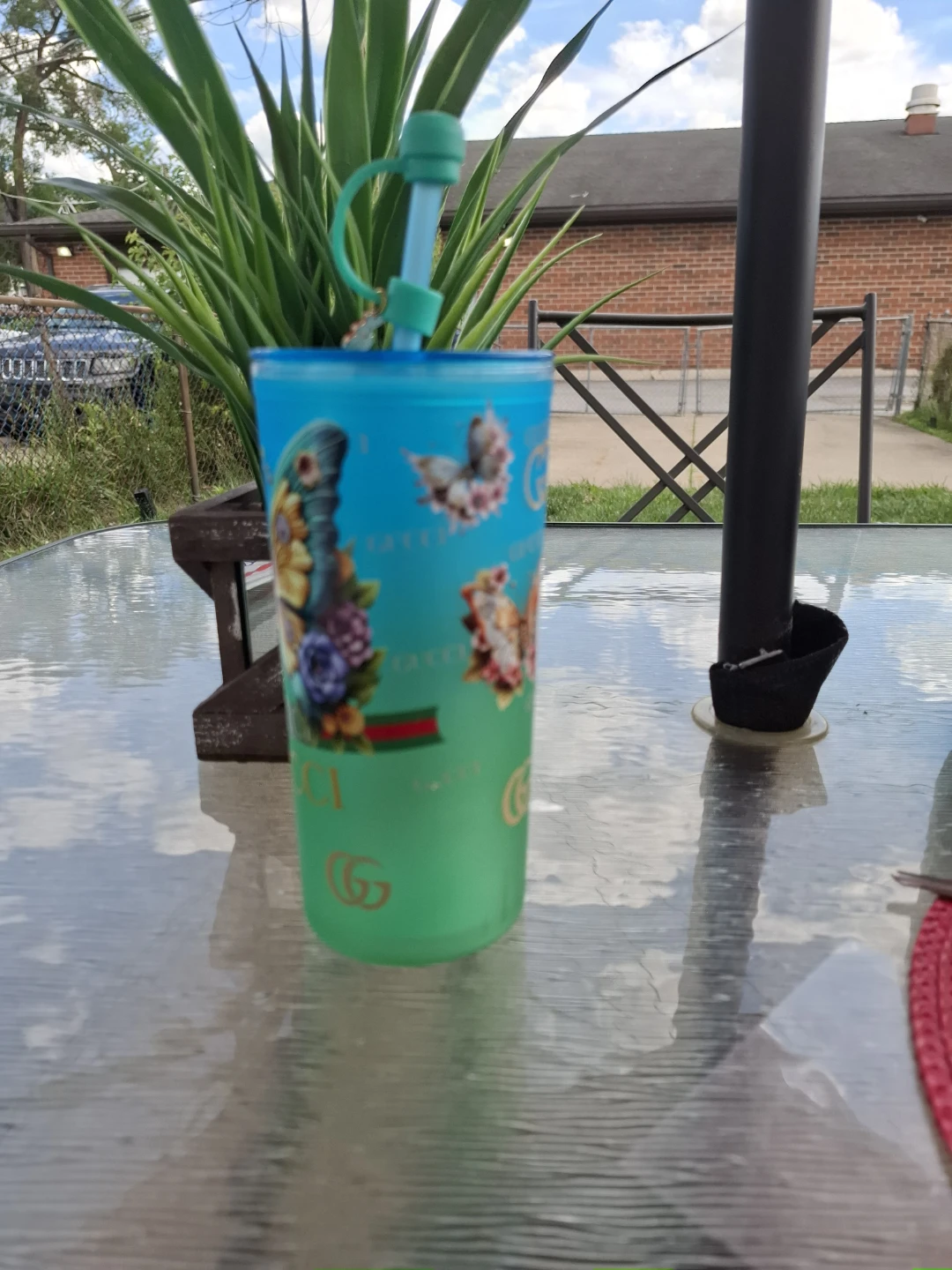 Gucci Butterfly Tumbler with Straw - photo 2