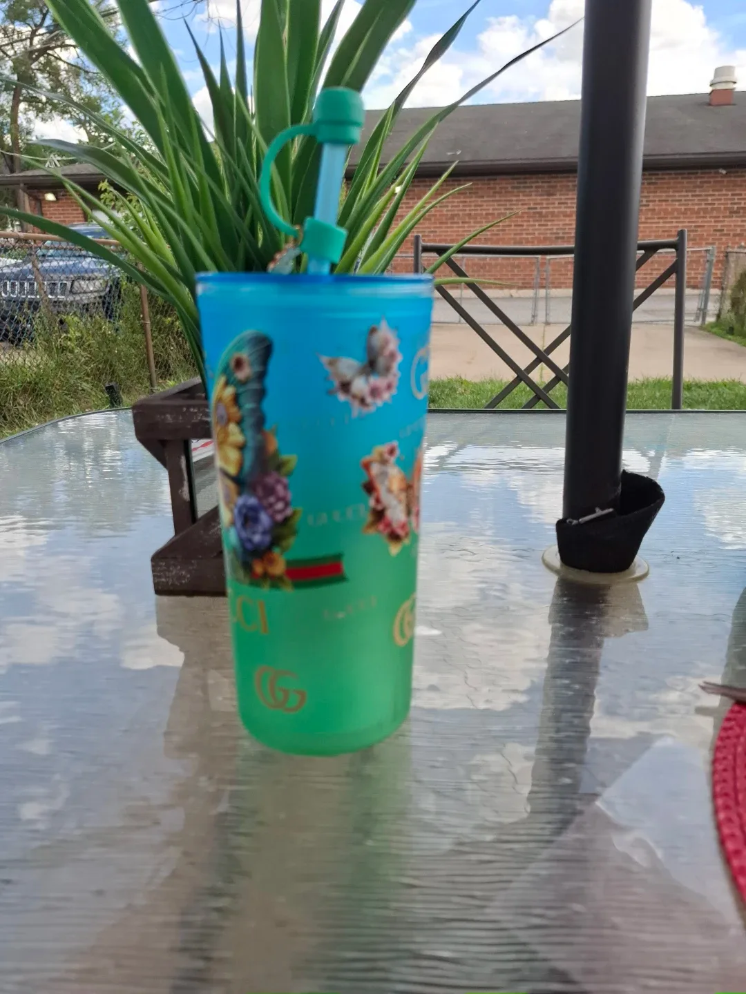Gucci Butterfly Tumbler with Straw - photo 2