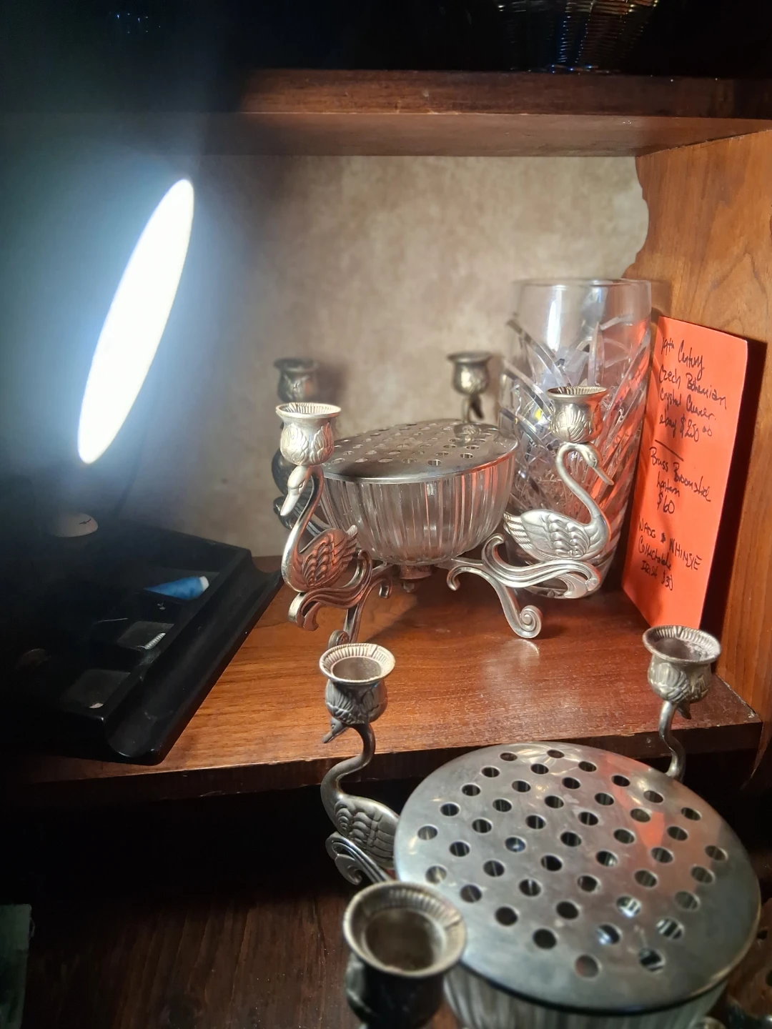 Silver Swan Candlestick Holders - photo 3