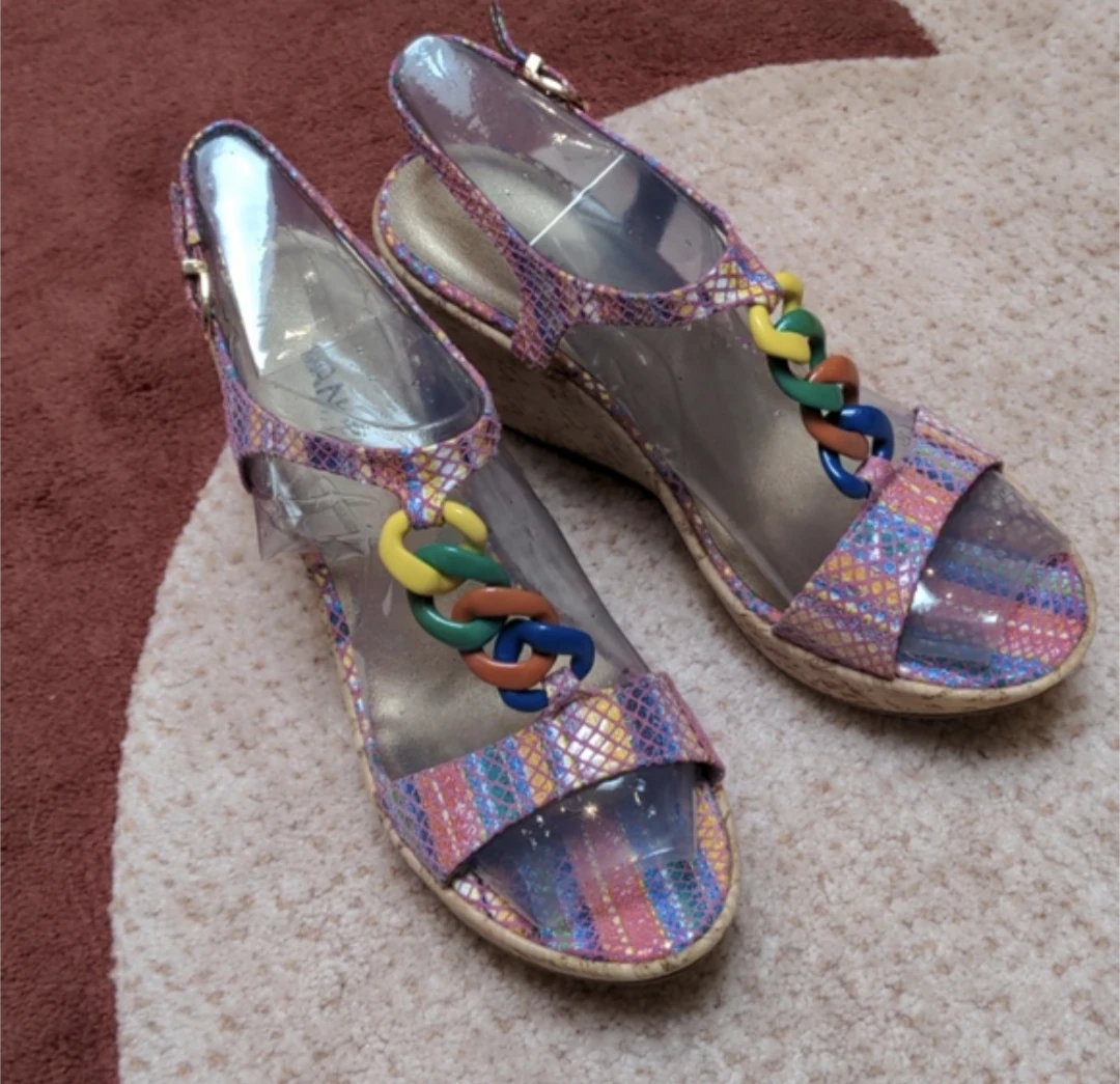 ⚽ New Colourful Wedge Sandals - photo 2