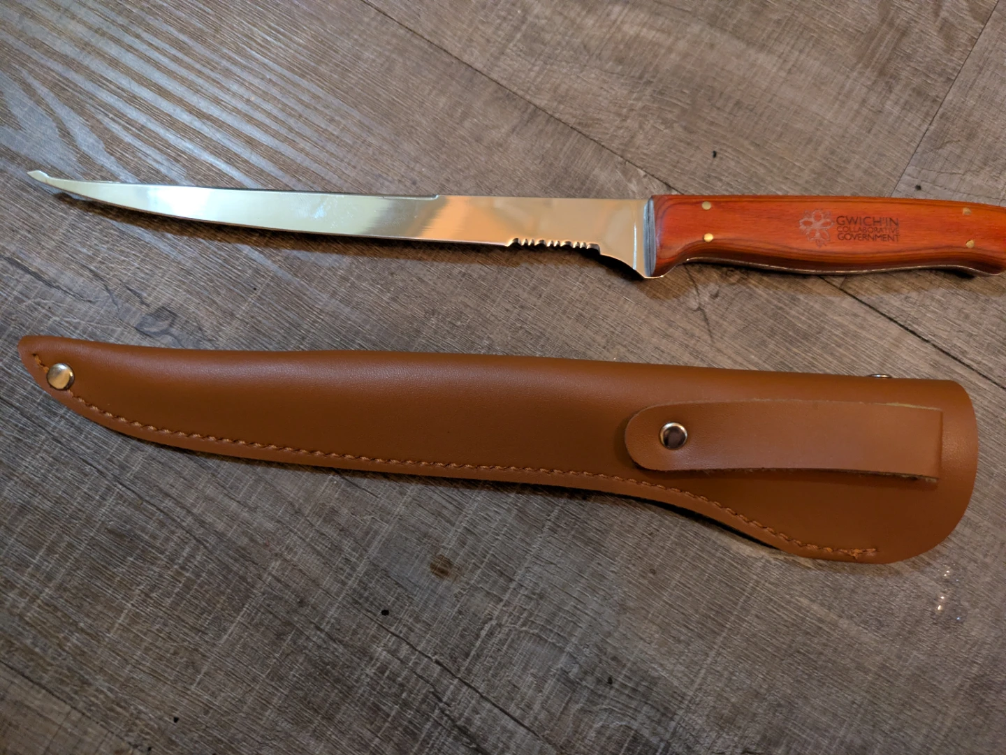 Gwich'in Collaborative Government Fillet Knife with Sheath - photo 3