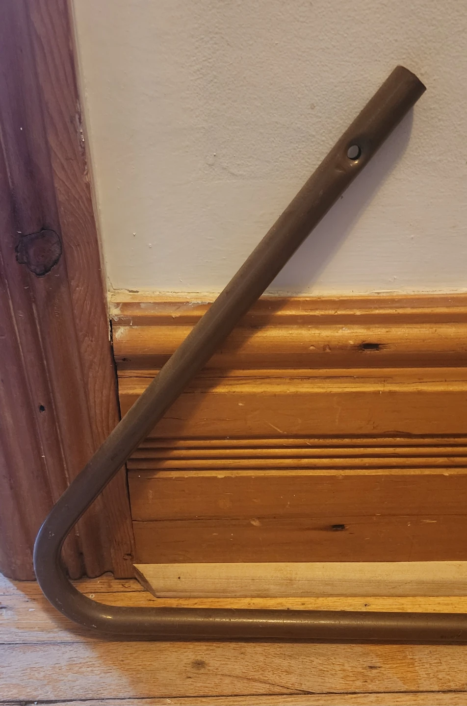 Vintage Metal Ceiling Mounted Clothing Rail - photo 3