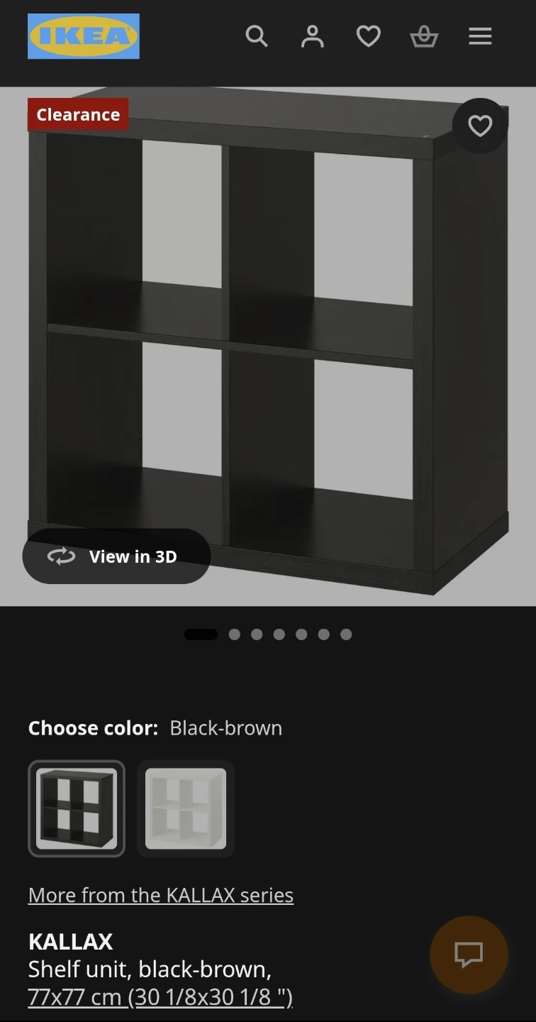 IKEA KALLAX Shelf Unit - Black-brown - photo 2