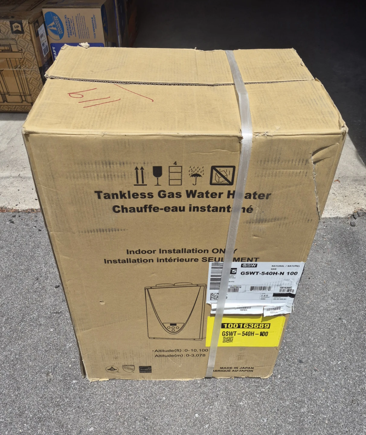 NEW GSW 199000 BTU Tankless Natural Gas Water Heater GSWT-540H