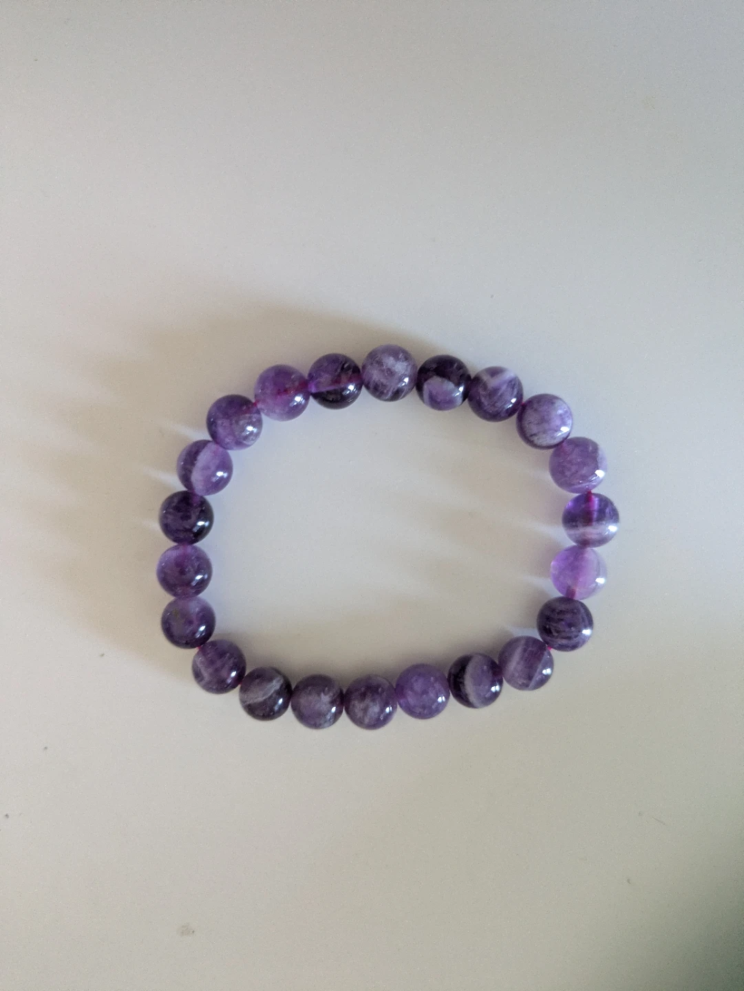 Amethyst beaded bracelet