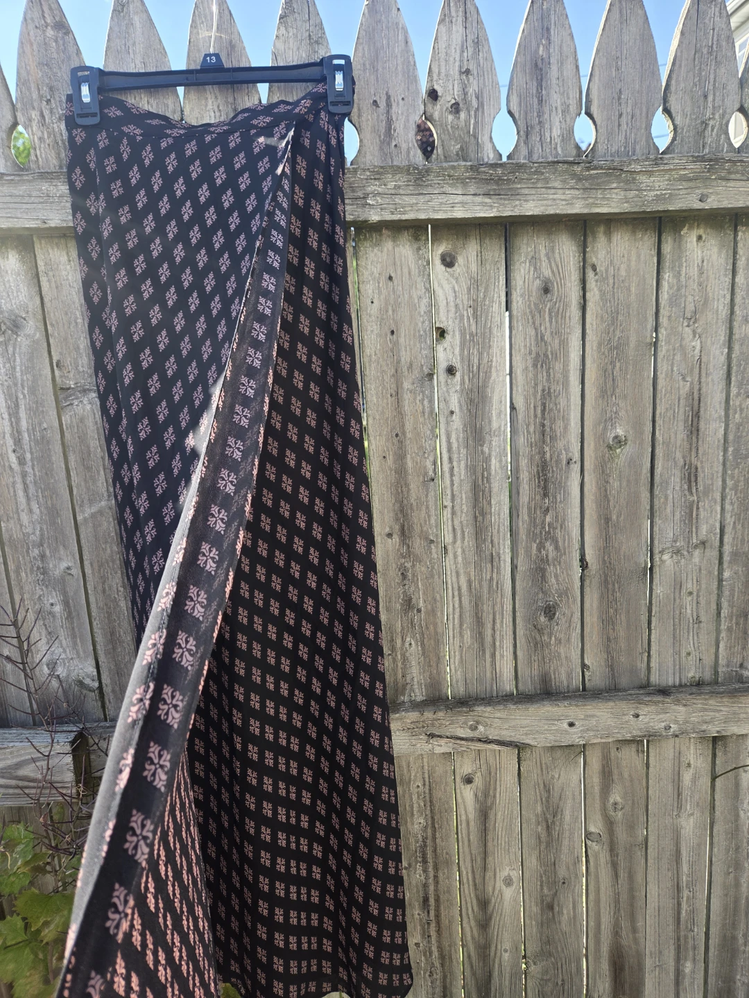 Olivacious Black and Pink Patterned Maxi Skirt - Size S - photo 2