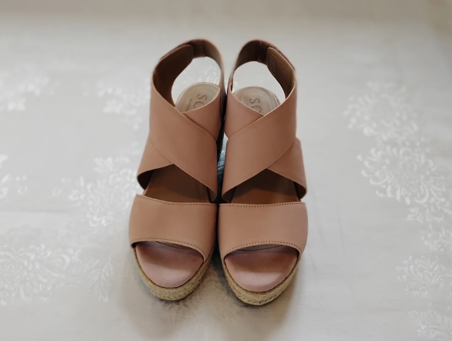 Genuine Leather Espadrille Wedge Sandals - photo 2